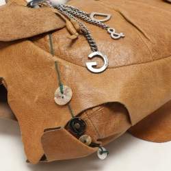 Dolce & Gabbana Brown Leather Embellished Tote