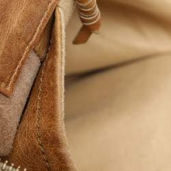 Dolce & Gabbana Brown Leather Embellished Tote