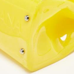 Dolce & Gabbana Yellow Rubber Miss Sicily Top Handle Bag