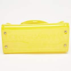 Dolce & Gabbana Yellow Rubber Miss Sicily Top Handle Bag