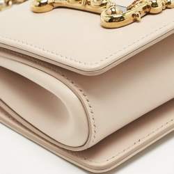 Dolce & Gabbana Beige Leather DG Girls Phone Bag