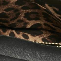 Dolce & Gabbana Black Leather Medium Miss Sicily Top Handle Bag