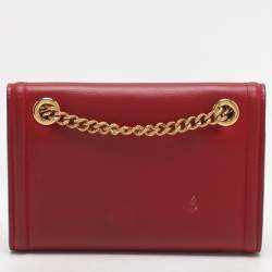 Dolce & Gabbana Red Leather Devotion Wallet On Chain