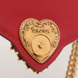 Dolce & Gabbana Red Leather Devotion Wallet On Chain