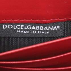 Dolce & Gabbana Red Leather Devotion Wallet On Chain