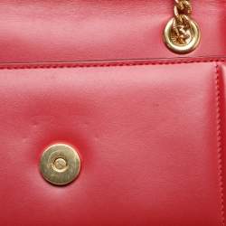 Dolce & Gabbana Red Leather Devotion Wallet On Chain