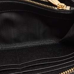 Dolce & Gabbana Beige/Black Leopard Print Coated Canvas Zip Continental Wallet