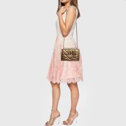 Dolce & Gabbana Gold Quilted Leather Medium Devotion Shoulder Bag