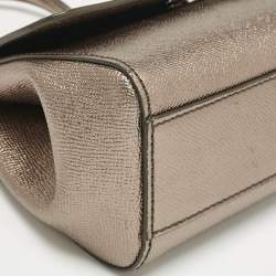 Dolce & Gabbana Metallic Leather Small Miss Sicily Top Handle Bag