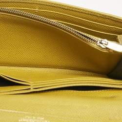 Dolce & Gabbana Yellow Leather Flap Continental Wallet