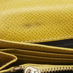 Dolce & Gabbana Yellow Leather Flap Continental Wallet