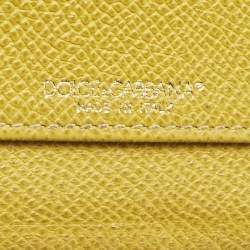 Dolce & Gabbana Yellow Leather Flap Continental Wallet