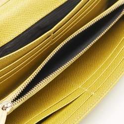 Dolce & Gabbana Yellow Leather Flap Continental Wallet