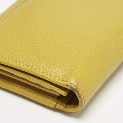 Dolce & Gabbana Yellow Leather Flap Continental Wallet