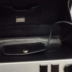 Dolce & Gabbana Grey/Black Acrylic and Snakeskin Trim Radio Boom Box Top Handle Bag