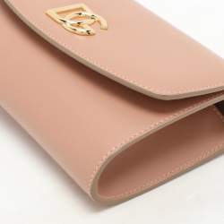 Dolce & Gabbana Nude Pink Leather DG Wallet On Chain