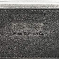 Pre Owned Dolce & Gabbana Black Pleated Leather Chain Clutch