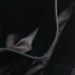 Dolce & Gabbana Black Woven Fabric and Suede Miss Charles Shoulder Bag