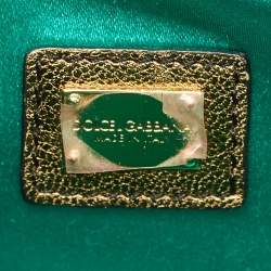Dolce & Gabbana Black Crocodile & Python Small Miss Sicily Top Handle Bag