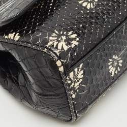 Dolce & Gabbana Black Crocodile & Python Small Miss Sicily Top Handle Bag