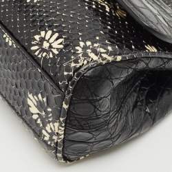 Dolce & Gabbana Black Crocodile & Python Small Miss Sicily Top Handle Bag