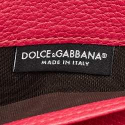Dolce & Gabbana Yellow Leather DG Disco Clutch