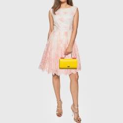 Dolce & Gabbana Yellow Leather DG Disco Clutch