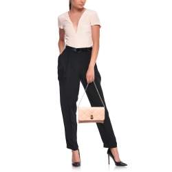 Dolce & Gabbana Pink Quilted Leather Chain Clutch