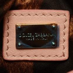 Dolce & Gabbana Pink Quilted Leather Chain Clutch