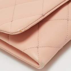 Dolce & Gabbana Pink Quilted Leather Chain Clutch