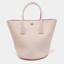 Dolce & Gabbana Pink Leather Miss Alma Bucket Tote
