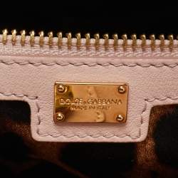 Dolce & Gabbana Pink Leather Miss Alma Bucket Tote