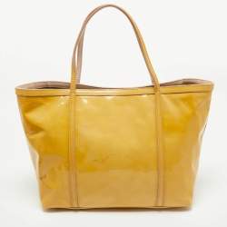 Dolce & Gabbana Yellow Patent Leather Miss Escape Tote