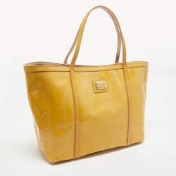 Dolce & Gabbana Yellow Patent Leather Miss Escape Tote