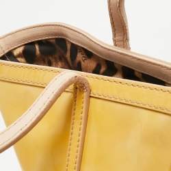 Dolce & Gabbana Yellow Patent Leather Miss Escape Tote