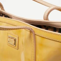 Dolce & Gabbana Yellow Patent Leather Miss Escape Tote