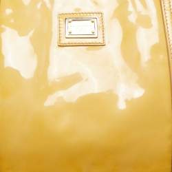 Dolce & Gabbana Yellow Patent Leather Miss Escape Tote