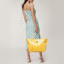 Dolce & Gabbana Yellow Patent Leather Miss Escape Tote