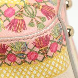 Dolce & Gabbana Multicolor Fan Foulard Print Leather Medium Miss Sicily Top Handle Bag