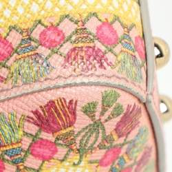 Dolce & Gabbana Multicolor Fan Foulard Print Leather Medium Miss Sicily Top Handle Bag
