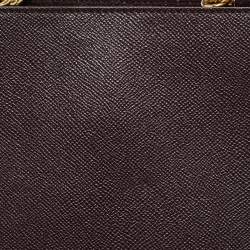 Dolce & Gabbana Burgundy Leather Sicily Top Handle Bag