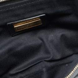 Dolce & Gabbana Black/Grey Leopard Print Coated Canvas Nina Chain Clutch