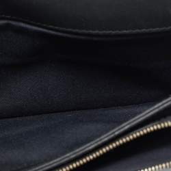 Dolce & Gabbana Black/Grey Leopard Print Coated Canvas Nina Chain Clutch