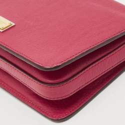 Dolce & Gabbana Dark Pink Leather Mini Dauphine Crossbody Bag