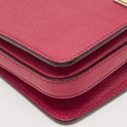 Dolce & Gabbana Dark Pink Leather Mini Dauphine Crossbody Bag