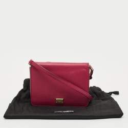 Dolce & Gabbana Dark Pink Leather Mini Dauphine Crossbody Bag