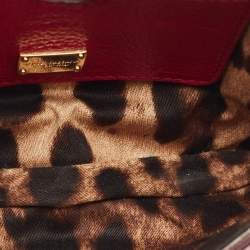 Dolce & Gabbana Dark Pink Leather Mini Dauphine Crossbody Bag