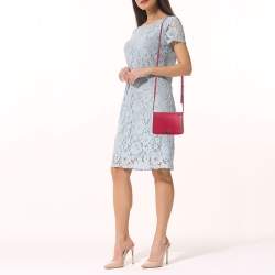 Dolce & Gabbana Dark Pink Leather Mini Dauphine Crossbody Bag
