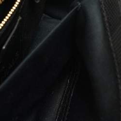 Dolce & Gabbana Black Lizard Embossed Leather DG Millennials Shoulder Bag