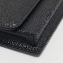 Pre Owned محفظة على سلسلة دولتش أند غابانا ميس سيلي فوان جلد أسود